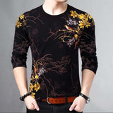 New men's fashion long-sleeved T-shirt  3D printed personality trend style men's clothing young and middle-aged clothing M - 4XL