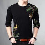 New men's fashion long-sleeved T-shirt  3D printed personality trend style men's clothing young and middle-aged clothing M - 4XL